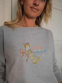 Pulli "Rechts wird nur gestrickt" Grau
