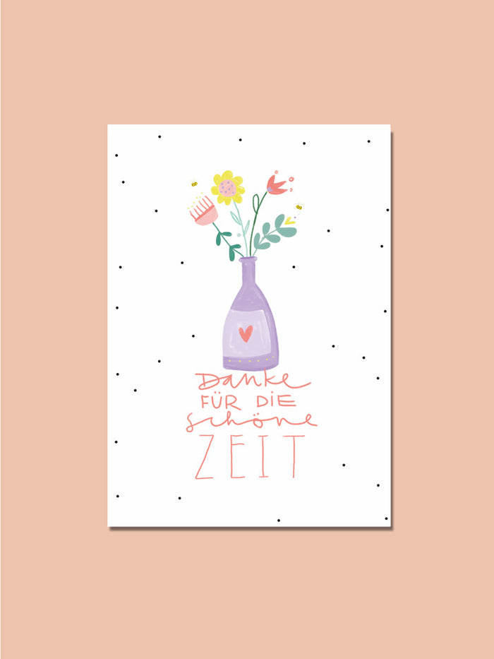 Postkarte "Danke für die schöne Zeit"