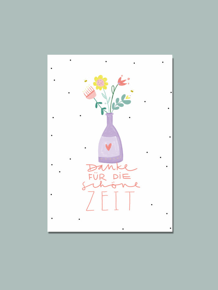 Postkarte "Danke für die schöne Zeit"