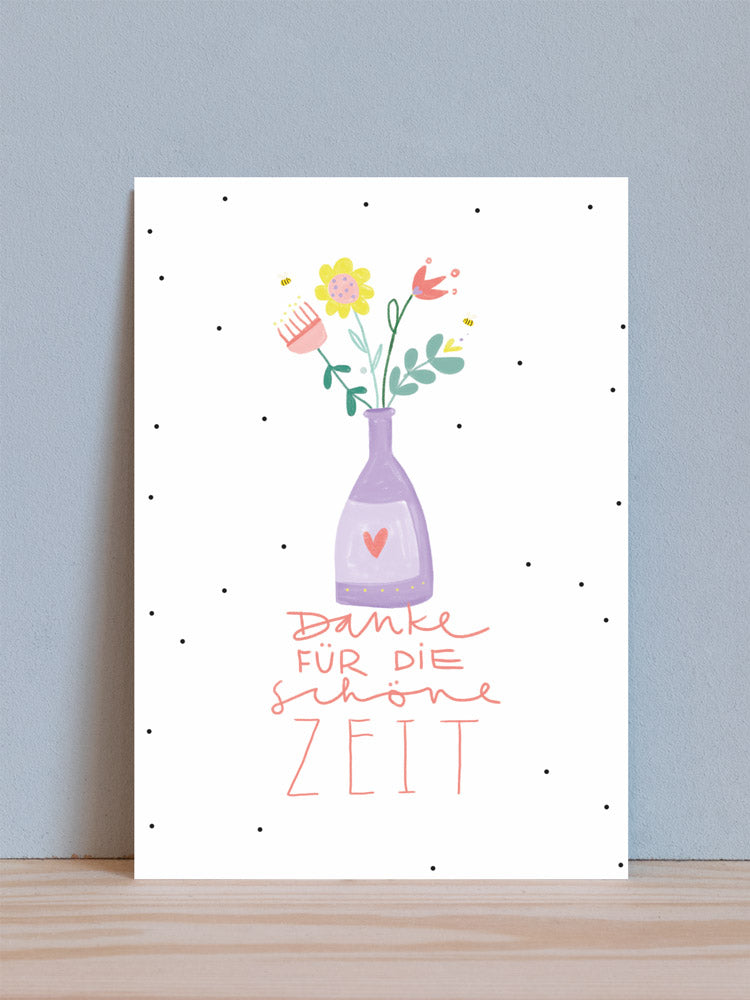 Postkarte "Danke für die schöne Zeit"
