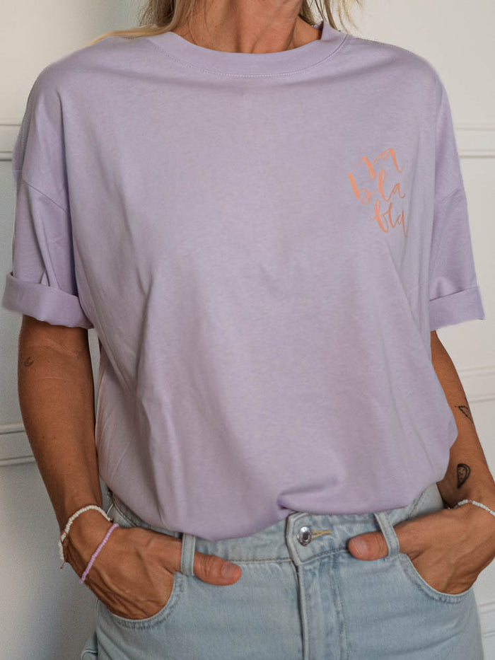 T-Shirt "ja bla bla" Flieder