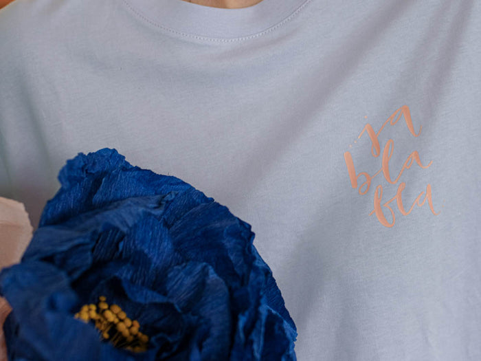 T-Shirt "ja bla bla" Flieder