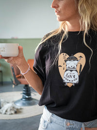 T-Shirt "true love" Schwarz