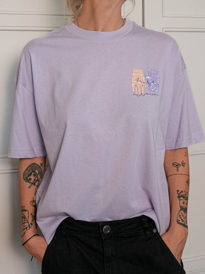 T-Shirt "Liebe Mut Vertrauen" Flieder