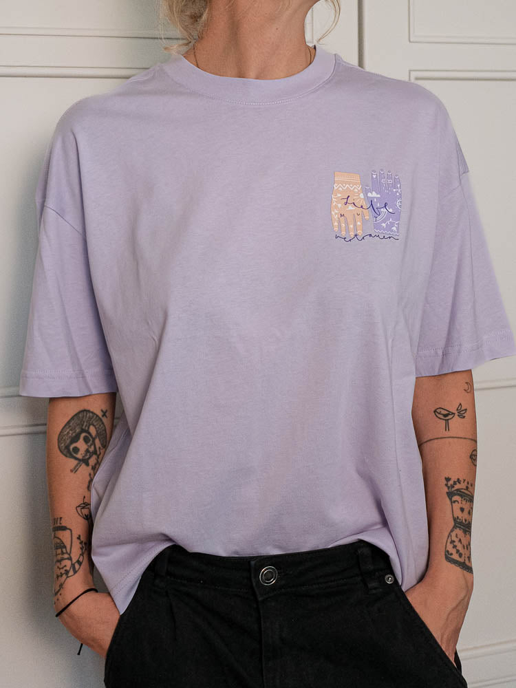 T-Shirt "Liebe Mut Vertrauen" Flieder