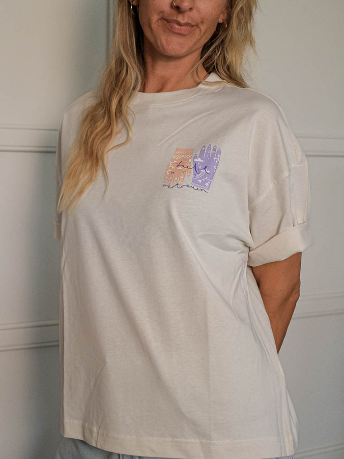 T-Shirt "Liebe Mut Vertrauen" Creme