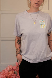 T-Shirt "unperfekt ist eh viel schöner" Flieder