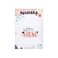 Bügelbild "Kann Spuren von Liebe enthalten"