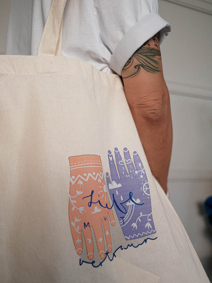 Stofftasche "Liebe Mut Vertrauen" Natur