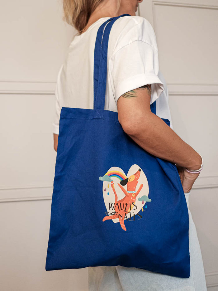 Stofftasche "Wauzi" Blau