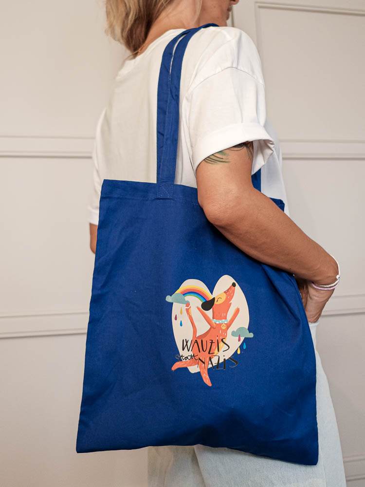Stofftasche "Wauzi" Blau