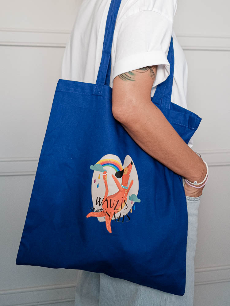 Stofftasche "Wauzi" Blau