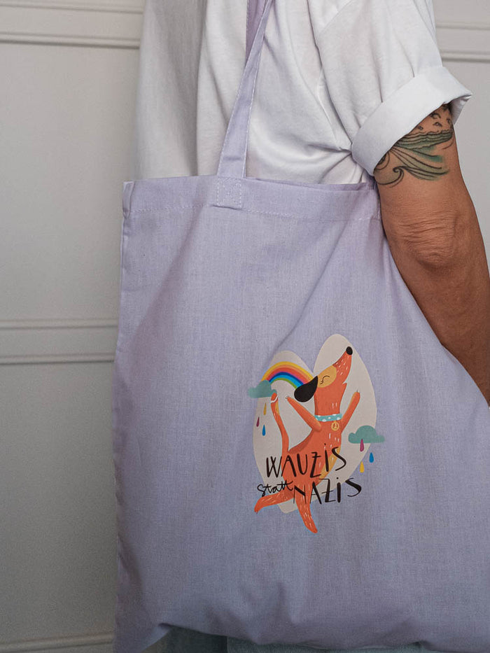 Stofftasche "Wauzi" Flieder