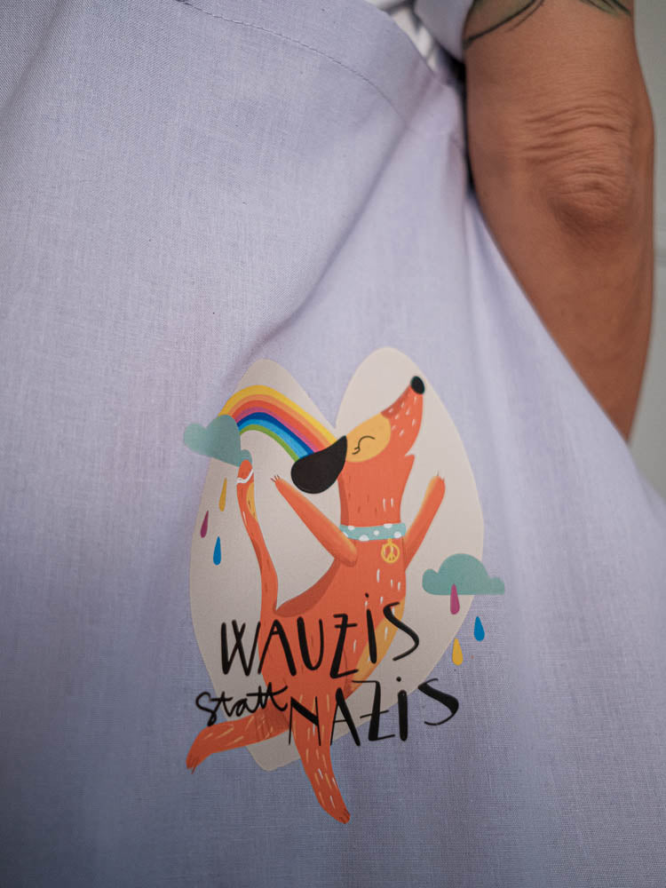 Stofftasche "Wauzi" Flieder