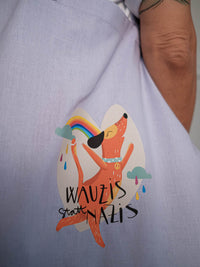 Stofftasche "Wauzi" Flieder