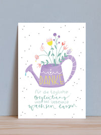 Postkarte "danke fürs wachsen lassen"