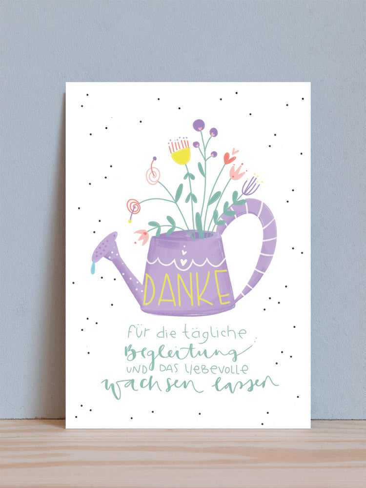 Postkarte "danke fürs wachsen lassen"