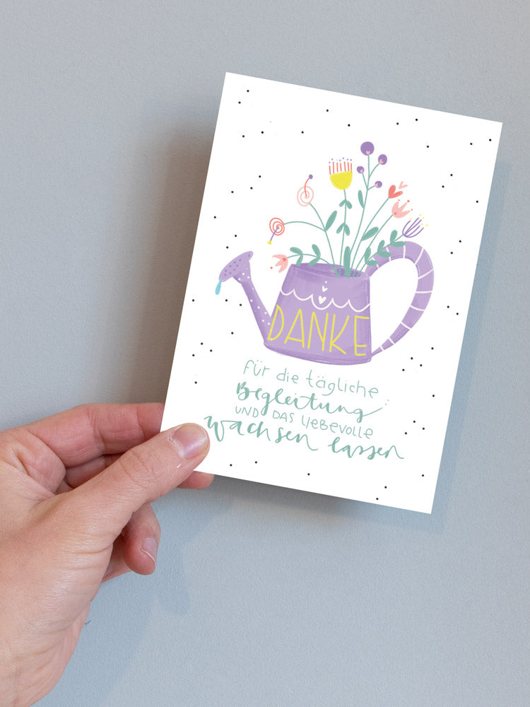 Postkarte "danke fürs wachsen lassen"