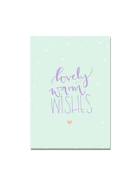 Postkarte "lovely and warm wishes"