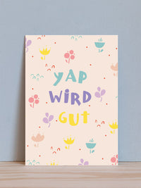 Postkarte "Yap wird gut"