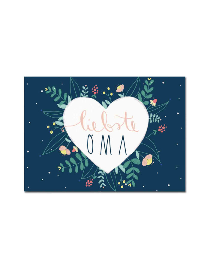 Postkarte "liebste Oma"